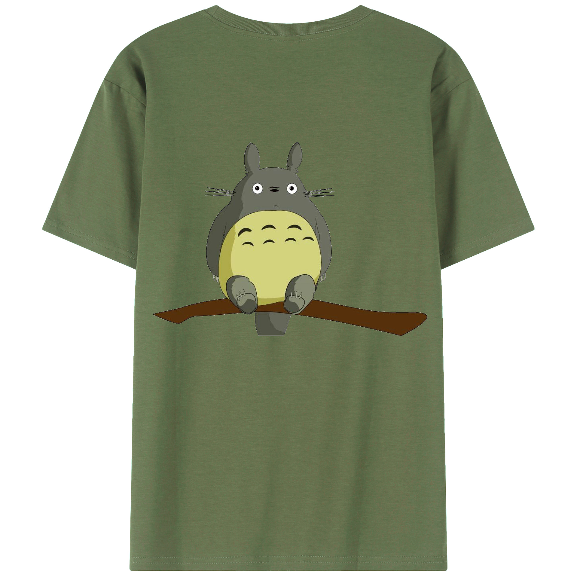 （画像用） となりのトトロ 草壁メイ 草壁サツキ My Neighbor Totoro Satsuki Kusakabe Mei Kusakabe 綿100％ メンズ半袖Tシャツ（バックプリント） 通気性